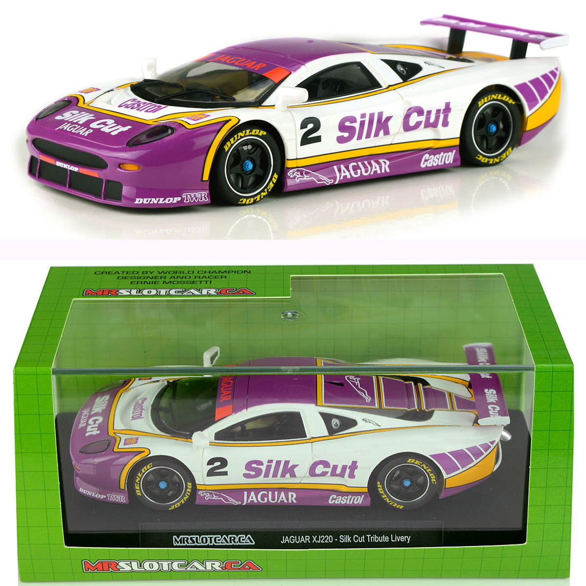 MRSLOTCAR Jaguar XJ220 Silk Cut MR 1/32 Slot Car MR1087 for Slot.it Scalextric