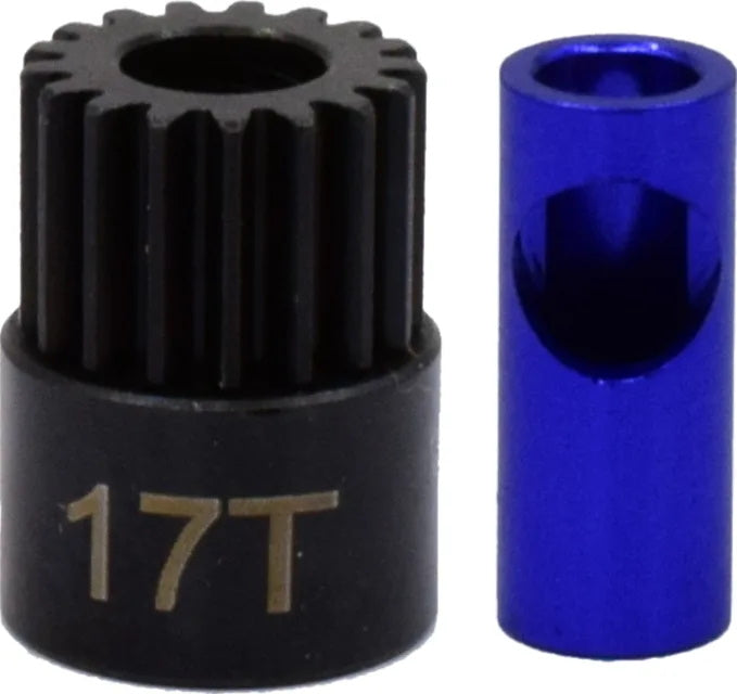 Hot Racing NSG817 17t Steel 48p Pinion Gear 5mm or 1/8 - PowerHobby