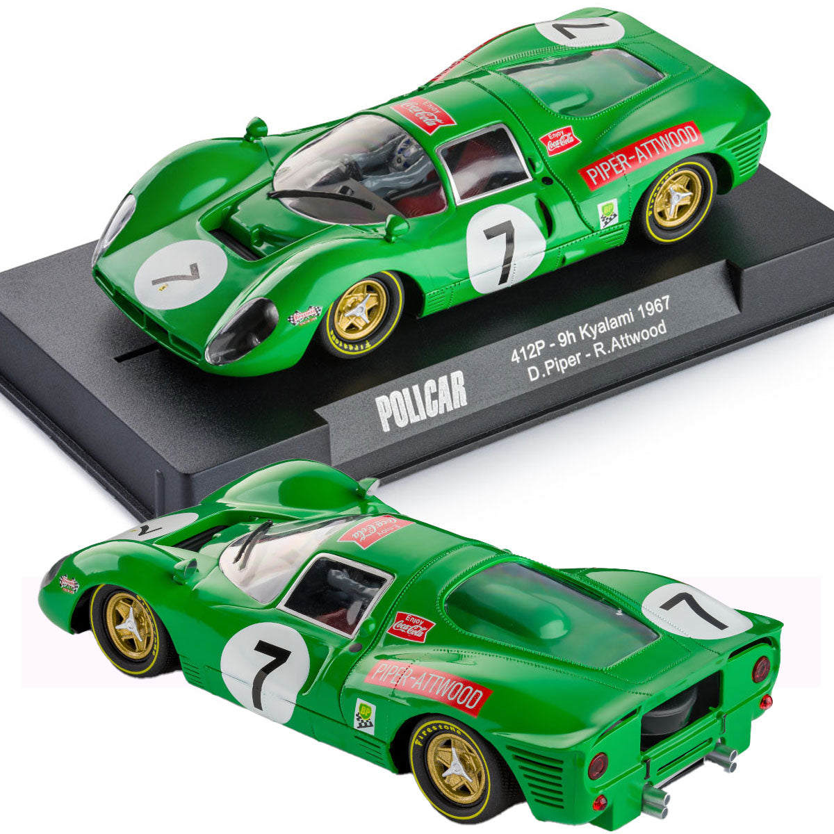 Policar Ferrari 412P Kyalami 9h 1967 1/32 Slot Car CAR06E For Scalextric Slot.it