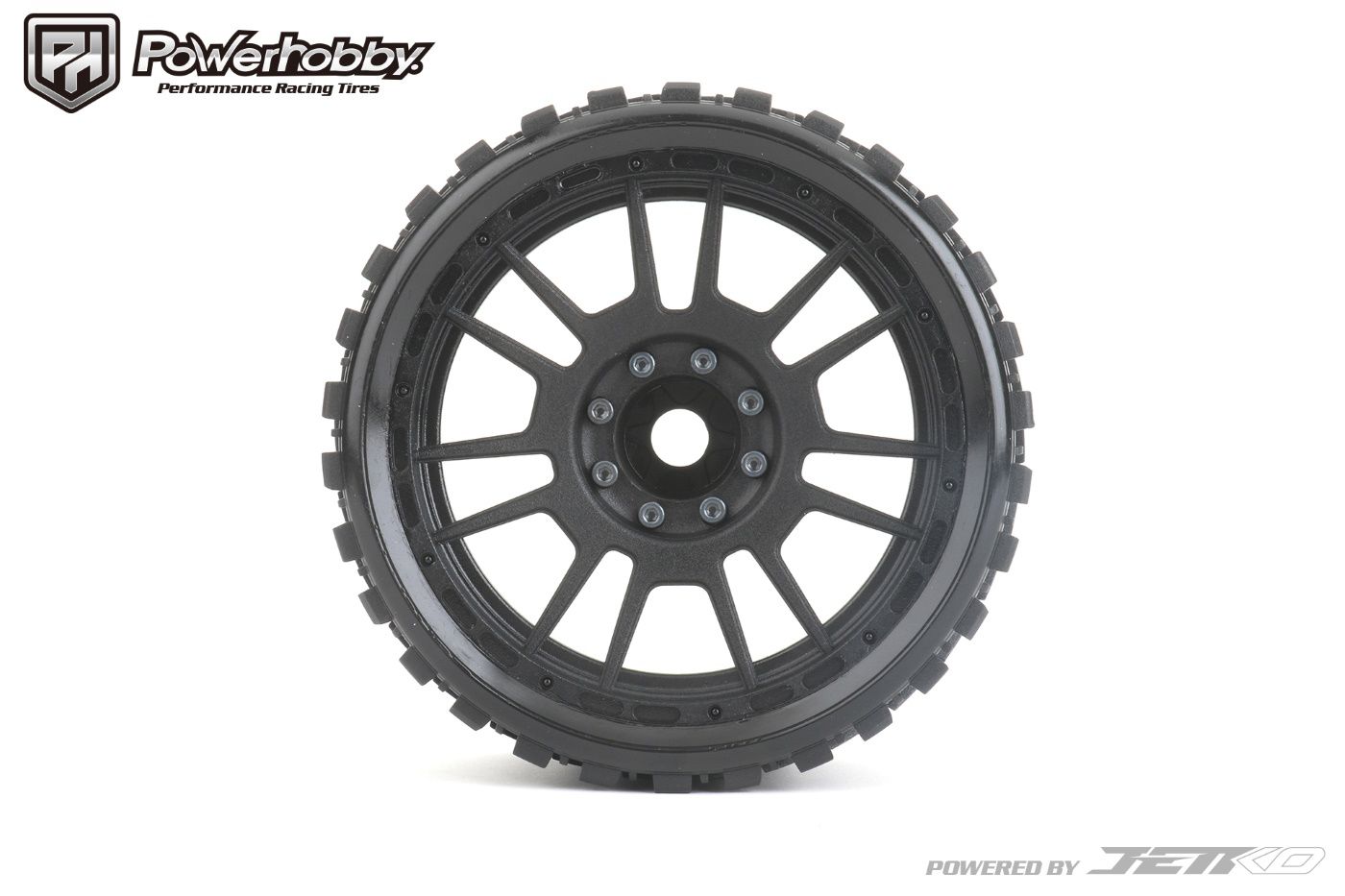 Powerhobby 1/8 MT 4.0 Prophet Belted Mounted Tires w Removable Hex Wheels (2) - PowerHobby
