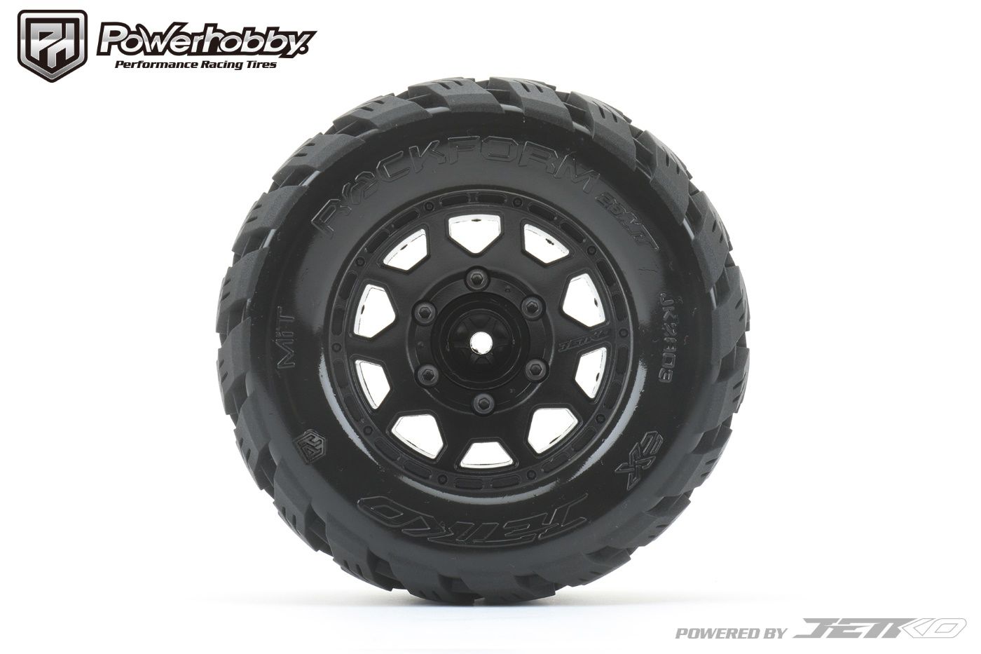 Powerhobby 1/10 2.8 MT Rockform Belted Tires (2) with Removable Hex Wheels - PowerHobby