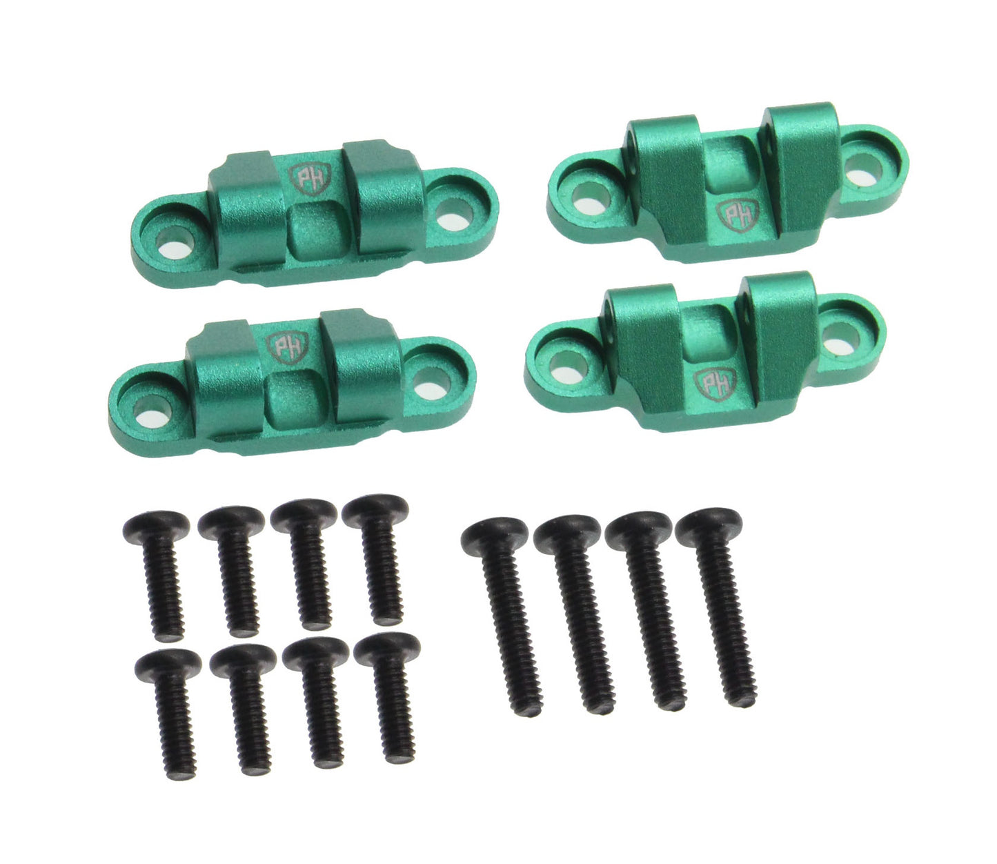 Powerhobby Aluminum Lower Shock Mount Green Losi Mini LMT