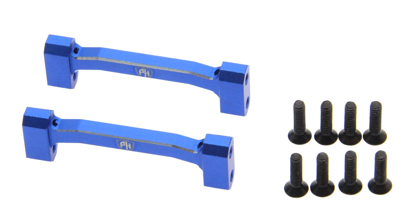 Powerhobby Aluminum Crossbar Shock Mount Blue Losi Mini LMT