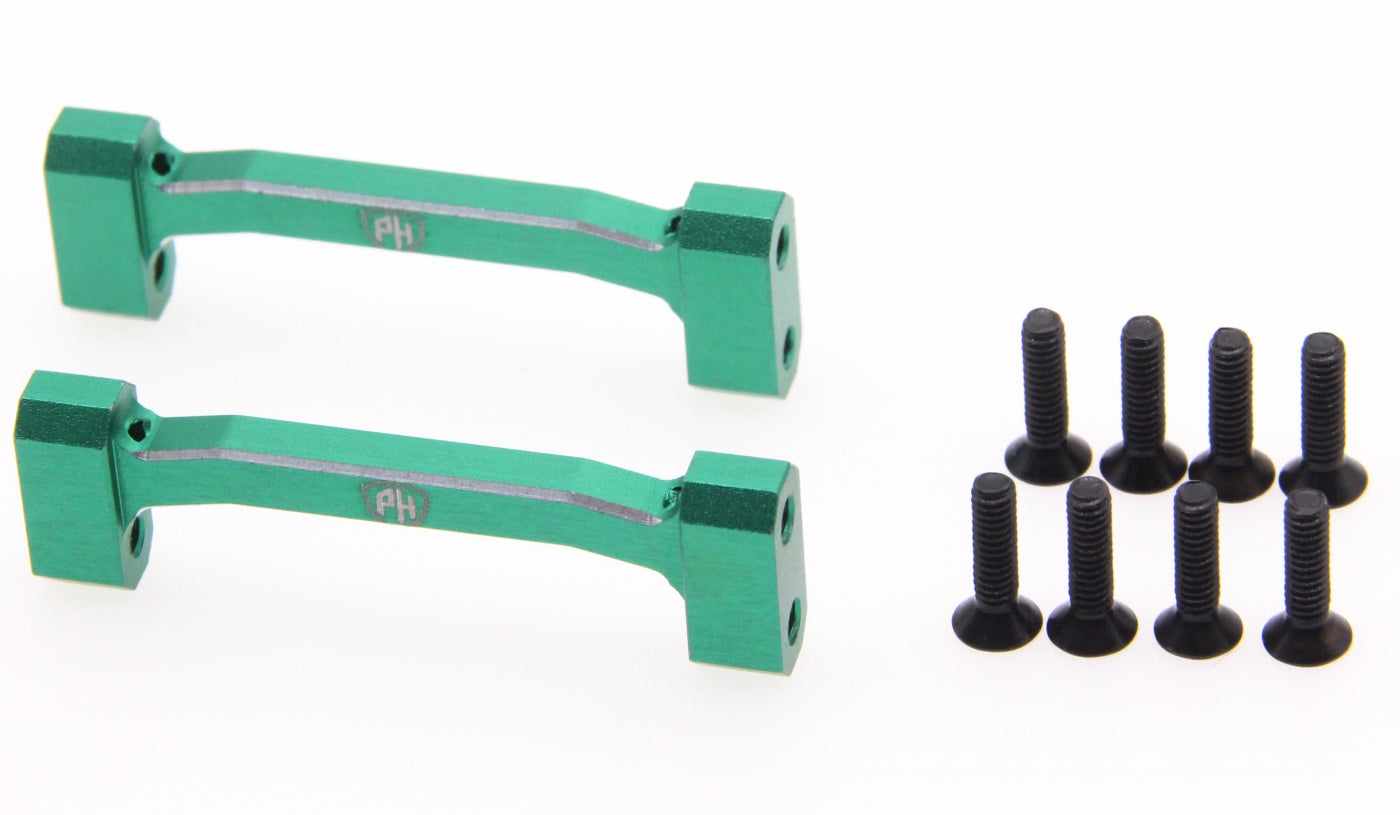 Powerhobby Aluminum Crossbar Shock Mount Green Losi Mini LMT