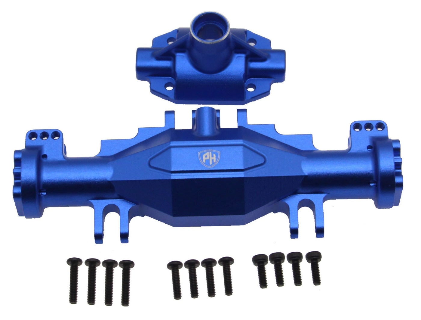 Powerhobby Aluminum Front or Rear Axle Housing Set Blue Losi Mini LMT