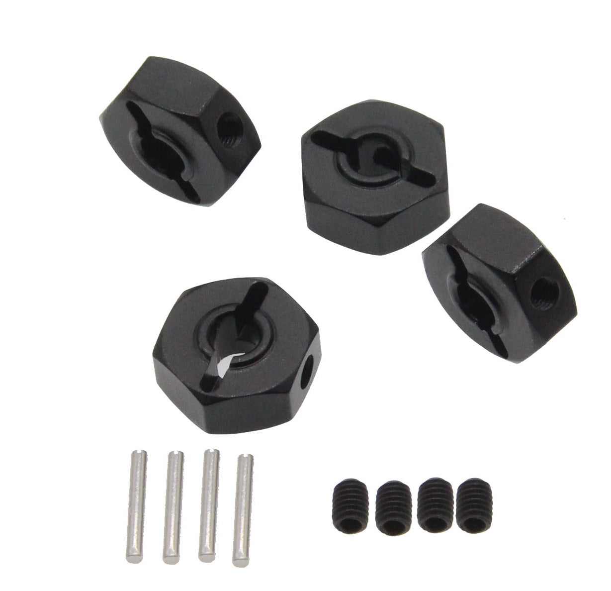 Powerhobby 12mm Wheel Hex (4) Black Losi Mini LMT