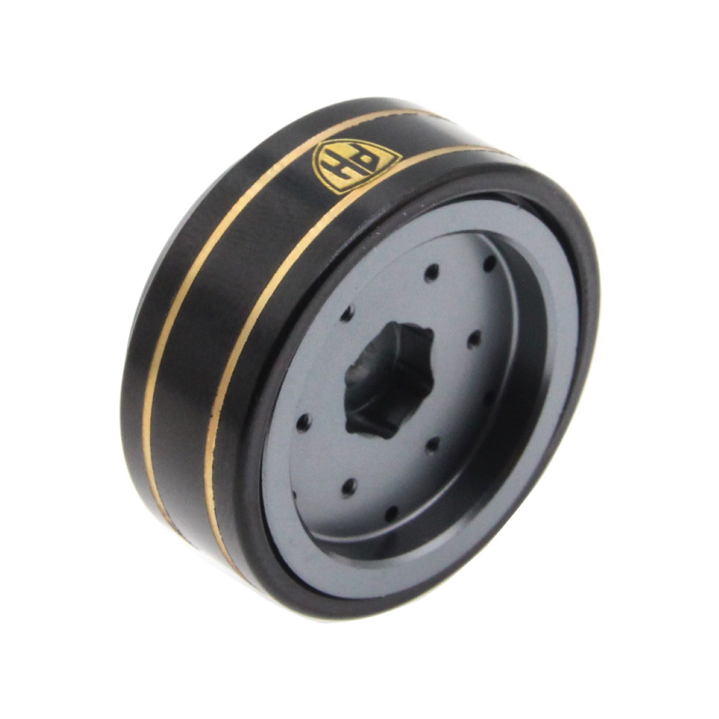 1.0" Z9 Brass Adjustable Weight Beadlock Crawler Wheels Grey 1/24 SCX24