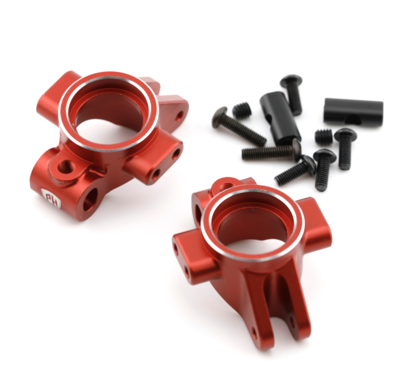 Powerhobby Aluminum HD Rear Hub Set Red Kyosho Fazer / Mad Van VE