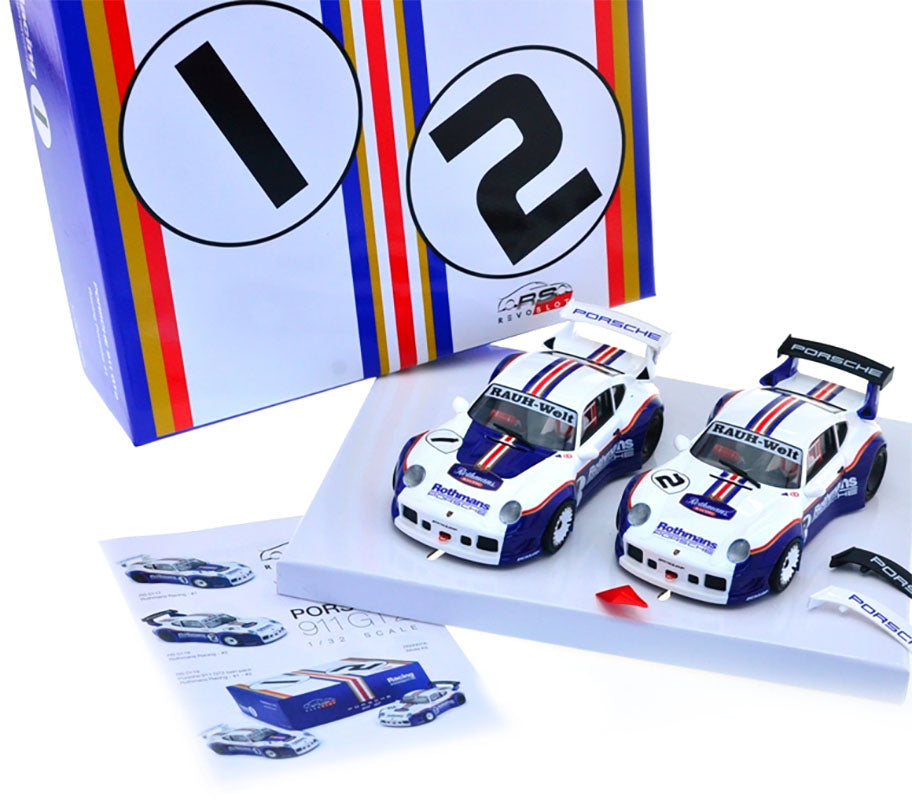 Revoslot RS0119 Porsche 911 GT2 #1 #2 Rothmans Twin Pack 1/32 Slot Car