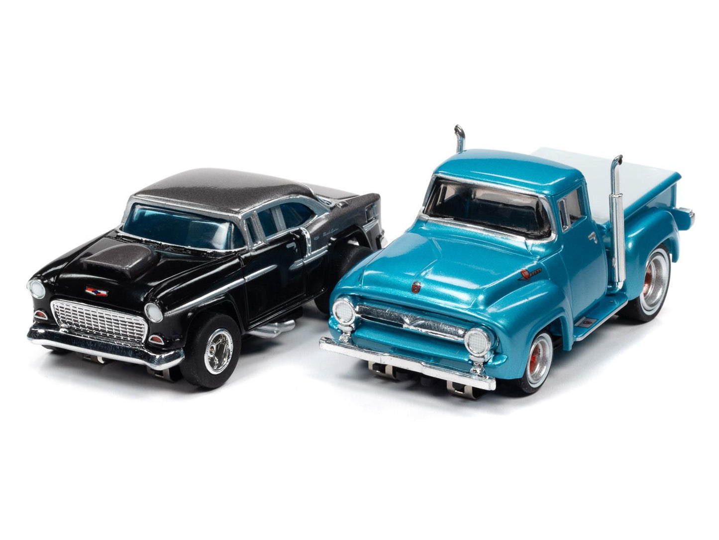 Auto World SR331 California Cruising Chevy Bel Air Ford Pickup HO Slot Car Set