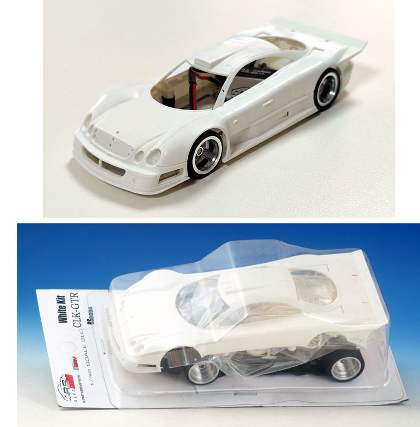 Revoslot RS0096 Mercedes CLK GTR White Unpainted Kit Revo 1/32 Slot Car