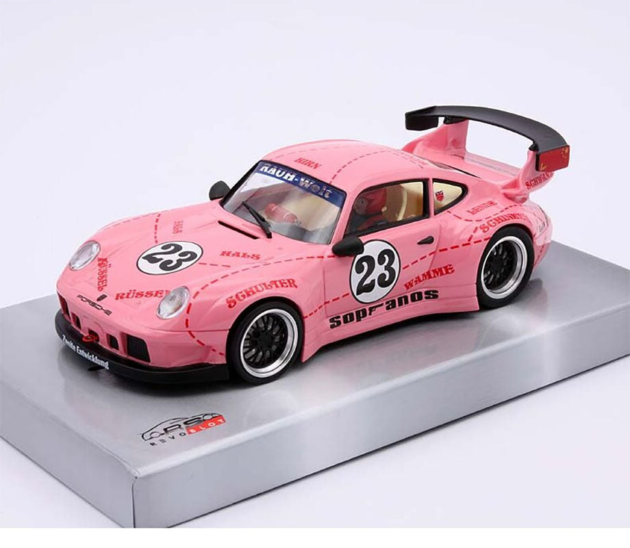 Revoslot RS0110 Porsche 911 GT2 #23 Pink Pig Revo 1/32 Slot Car