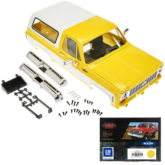 RC4WD Z-B0152 Chevy Blazer Hard Body Complete Set Yellow (RC4WDZB0152) - PowerHobby