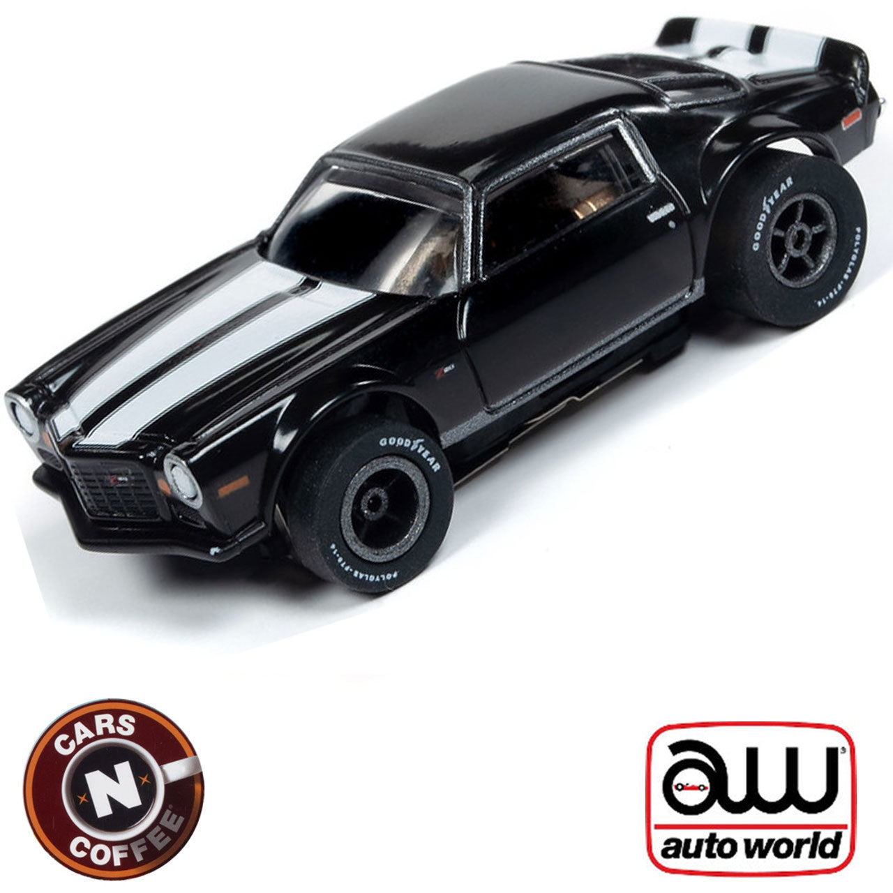 Auto World 1971 Chevy Camaro Z28 Black R26 HO Slot Car SC341 for AFX