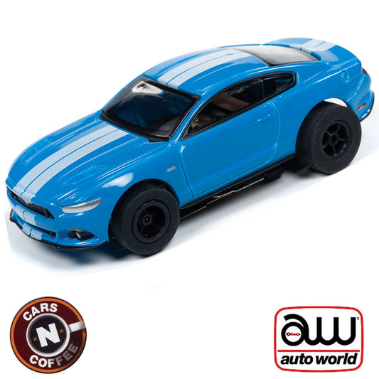 Auto World 2016 Ford Mustang GT Blue Xtraction R26 HO Slot Car SC341 for AFX