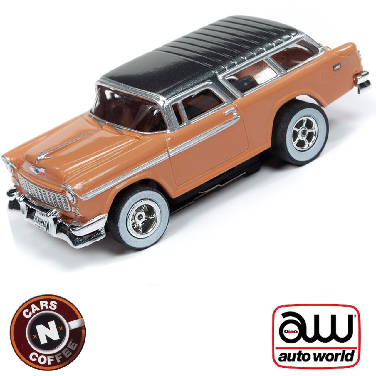 Auto World 1955 Chevy Nomad Tan Xtraction R26 HO Slot Car SC341 for AFX