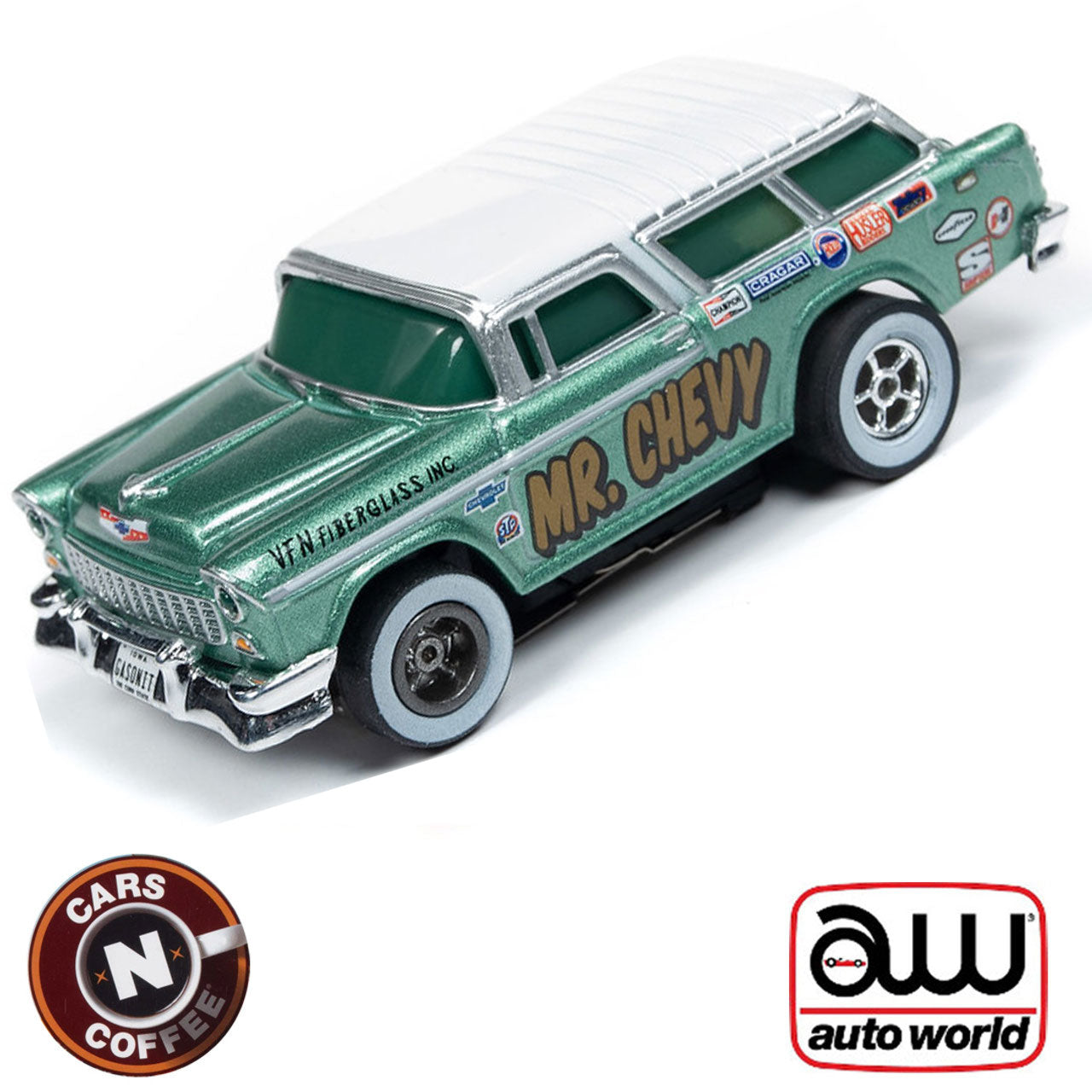 Auto World 1955 Chevy Nomad Mr. Chevy Xtraction R26 HO Slot Car SC341 for AFX