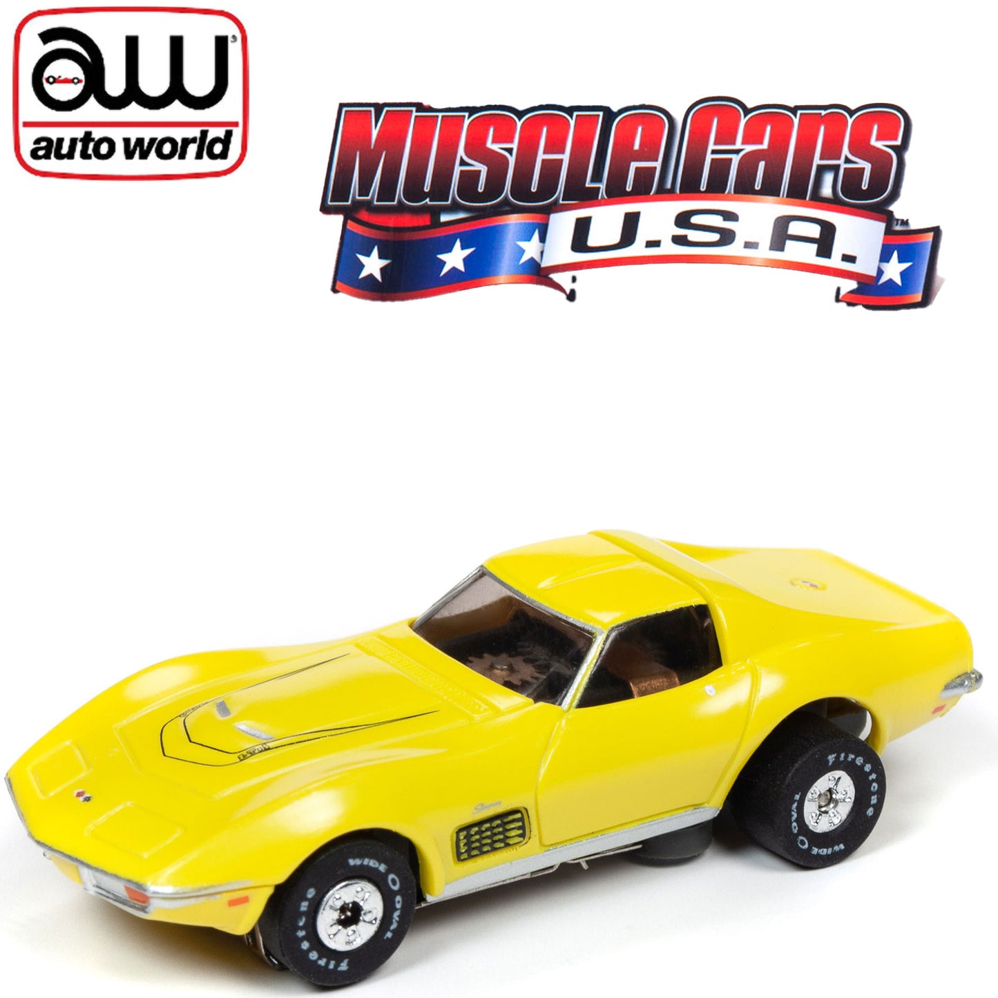 Auto World Chevy Corvette LT1 Thunderjet HO Slot Car SC349 fits AFX