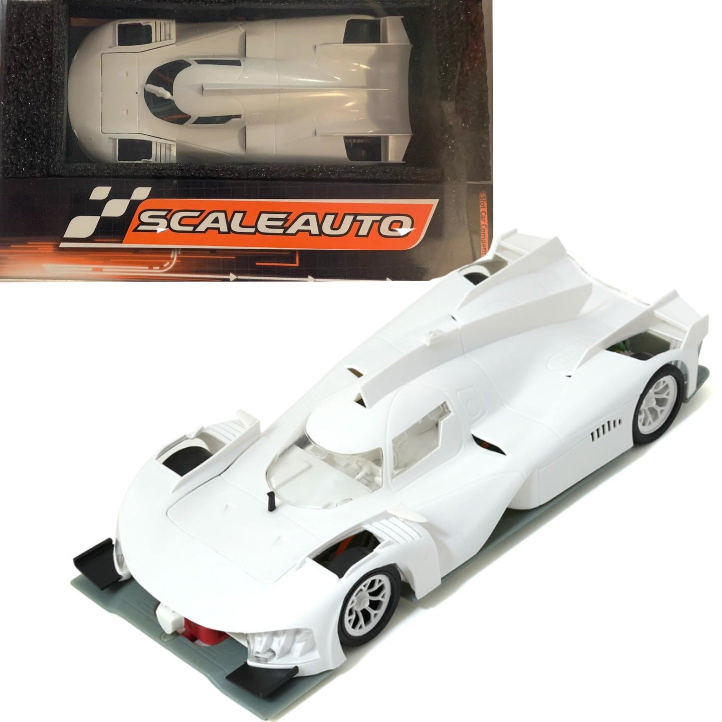 Scaleauto Peugeot 9X8 LMH Hypercar White Unpainted Kit 1/32 Slot Car SC-6325