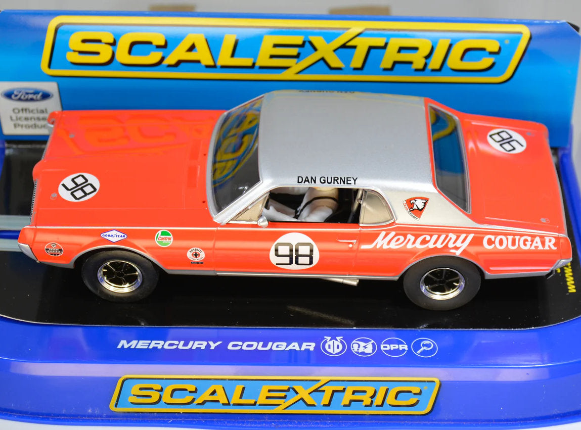 Scalextric Mercury Cougar 1967 Trans Am Dan Gurney 1/32 Slot Car C3418 Rare