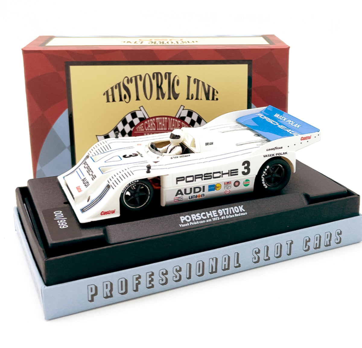 NSR Historic Line Porsche 917/10K #3 Vasek Polak Can-Am 1973 1/32 Slot Car Set17