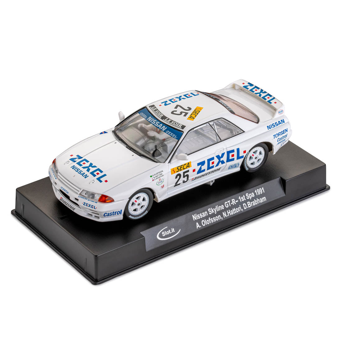 Slot.it Nissan Skyline GT-R 1st Spa 1991 Winner 1/32 Slot Car SICA47C CA47C