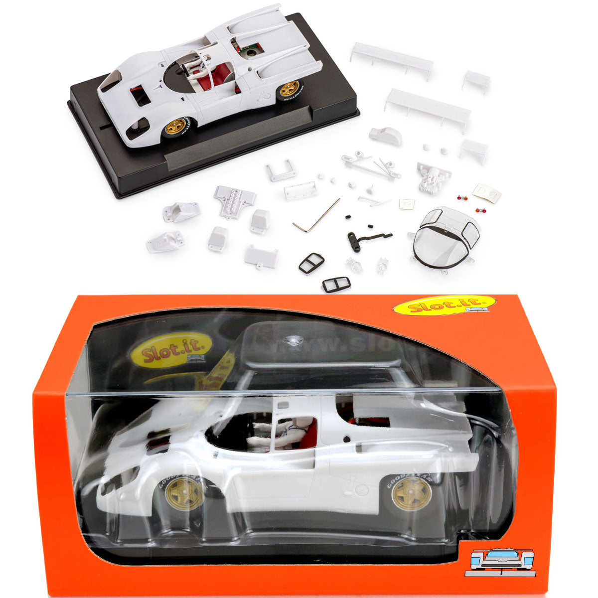 Slot.it Ferrari 512M White Unpainted Kit Slot Car 1/32 SICA51Z CA51Z