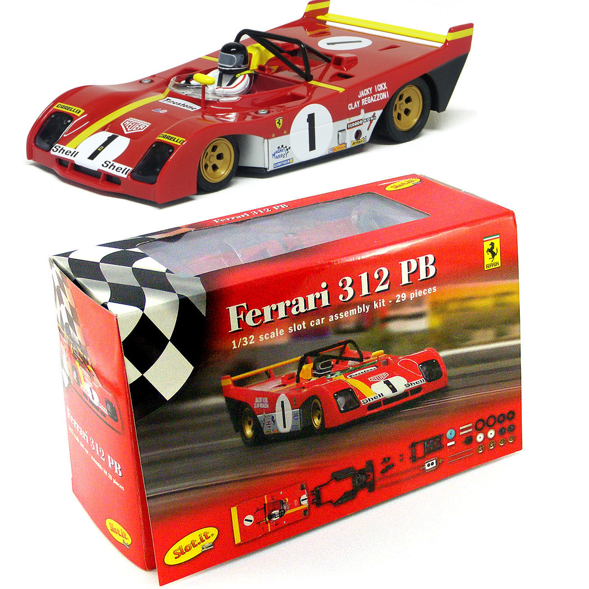 Slot.it Ferrari 312PB #1 Monza 1972 Kit 312 PB 1/32 Slot Car SIKF01D KF01D