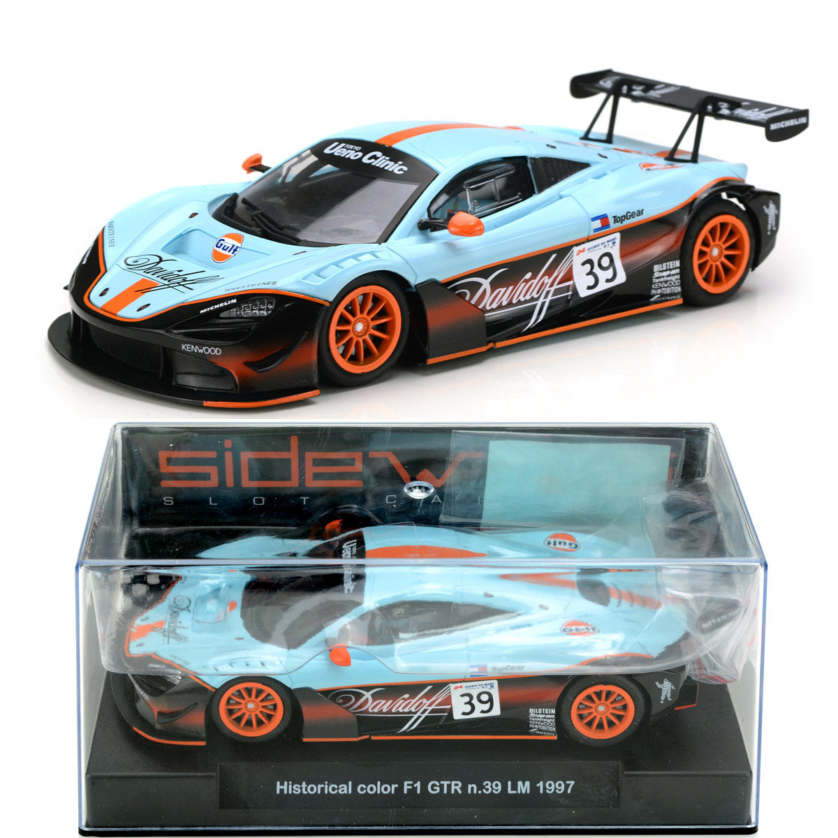 Racer Sideways McLaren 720S GT3 Gulf Davidoff 1/32 Slot Car CAR04B SWCAR04B