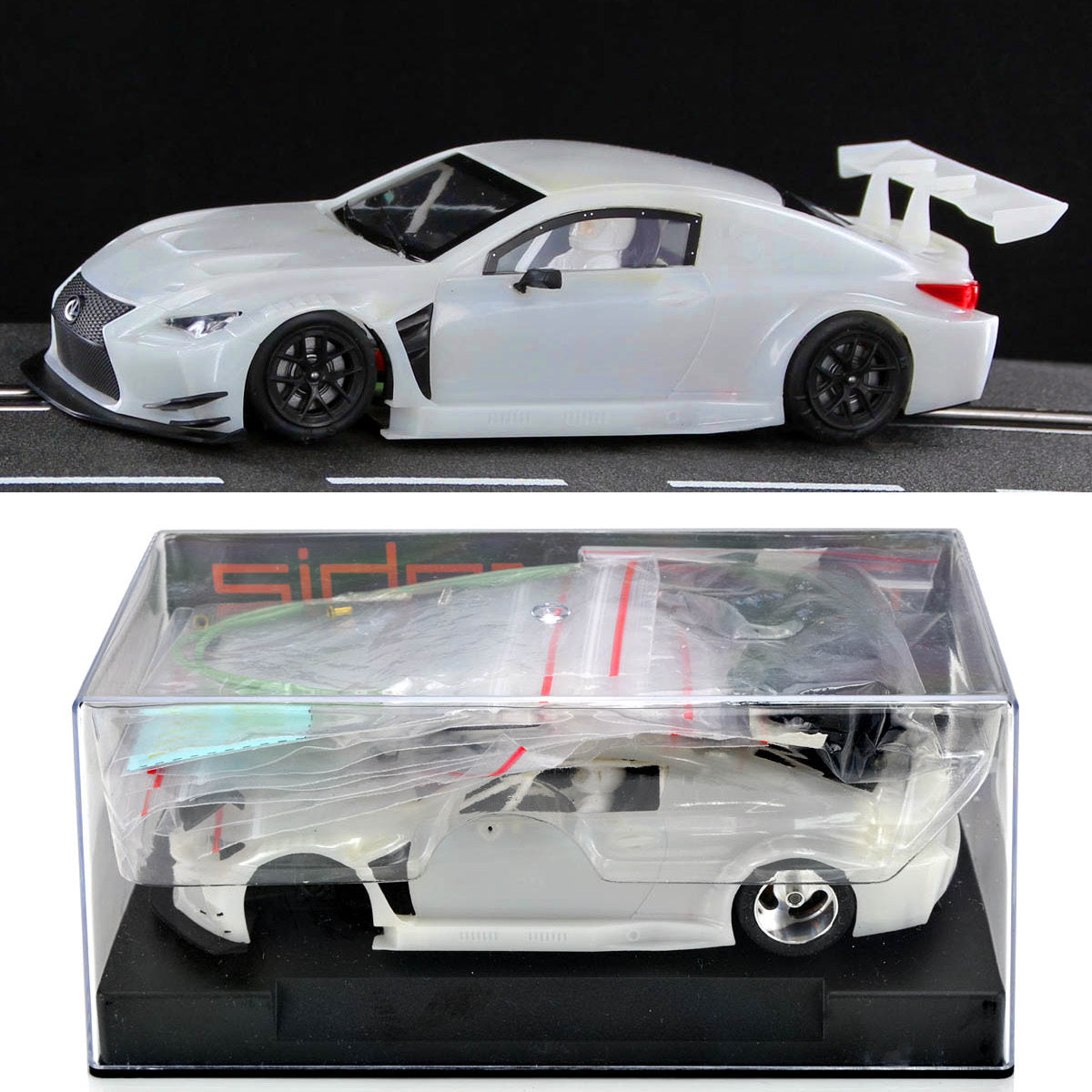 Racer Sideways Lexus RC F GT3 White Unpainted Kit 1/32 Slot Car SWCAR07K