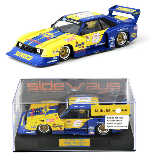 Racer Sideways Ford Mustang Turbo Sunoco Mark Donohue 1/32 Slot Car SWHC08