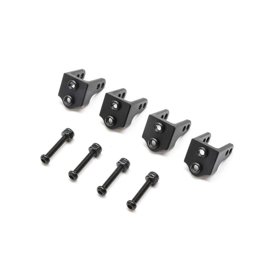 Losi TLR314010 Upper Shock Mount, Aluminum, Black (4): Mini LMT - PowerHobby