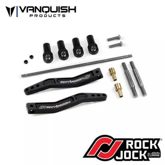 Vanquish VPS08304 Rock Jock Antirock V3 Aluminum Sway Bar Set BLK For Axial Yeti