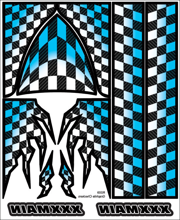 XXX Main XXXR009 Graphite Checkers Internal Graphic RC Decals