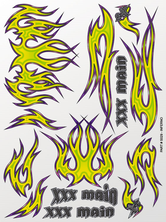 XXX Main XXXS029 Inferno Sticker Sheet