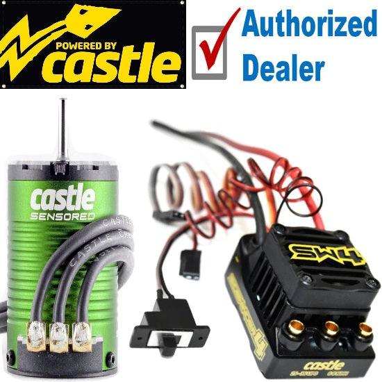 Castle Creations SW4 Sensorless WP ESC + 1406 4600KV Sensor Motor COMBO - PowerHobby