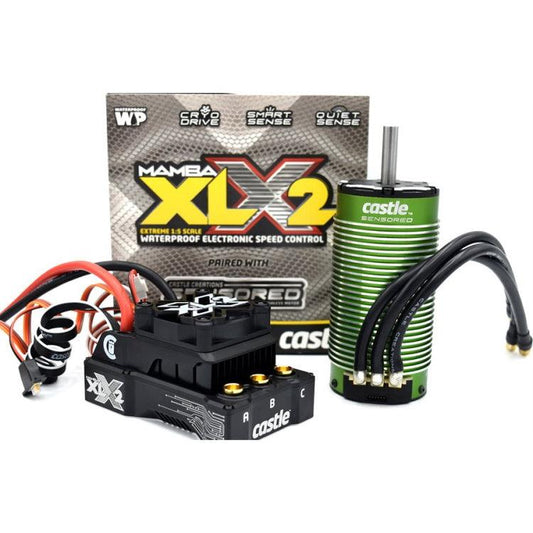 Castle Creations Mamba XLX2 8S 33.6V ESC 20A Peak BEC w/2028-800KV Motor COMBO - PowerHobby