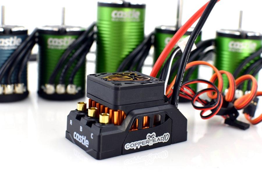 CASTLE CREATIONS COPPERHEAD 10 SENSORED ESC SCT EDITION 1410-3800KV 5MM MOTOR - PowerHobby