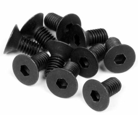 HPI Racing Z081 Flat Head Screw M3x6mm Hex Socket (10pcs) HB R10 / Pulse 4.6 - PowerHobby