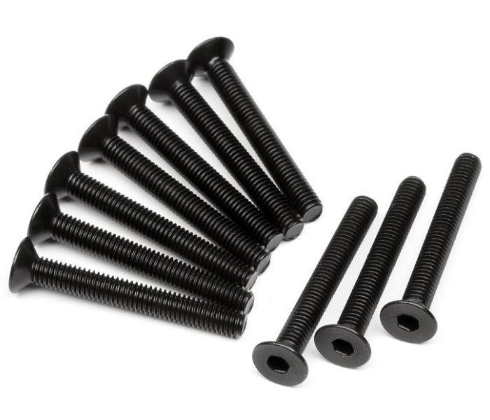 HPI Racing Z092 Flat Head Screw M3x24mm Hex Socket (10) Cup Racer - PowerHobby