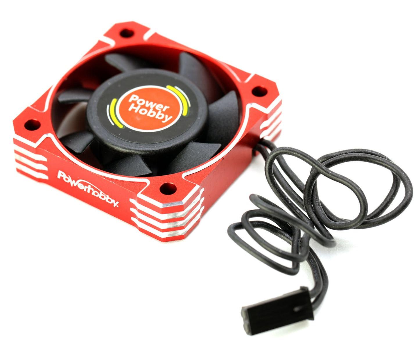 Powerhobby 40mm Aluminum Tornado High Speed HV RC Cooling Fan Red - PowerHobby