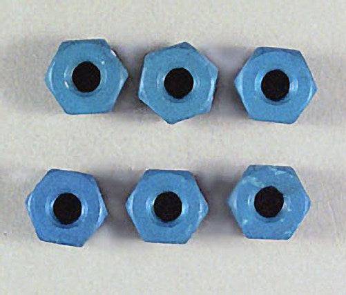 Associated 6943 8-32 Blue Aluminum Locknut (6) SC10/ GT RC10B44 RC10T4 / GT - PowerHobby