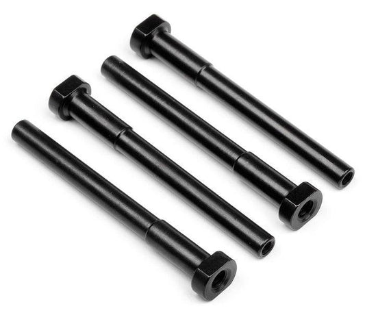 HPI Racing 101456 Lightweight Aluminum Diff Mount Shaft (4pcs)  Pulse 4.6 Buggy - PowerHobby