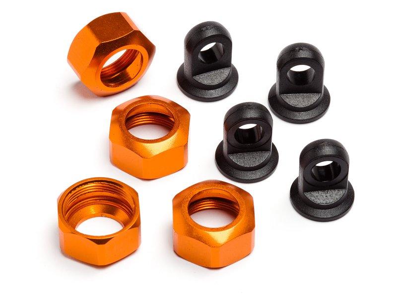 HPI Racing 101752 Shock Caps Orange (4) Trophy Truggy / Buggy - PowerHobby