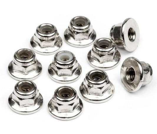 HPI Racing 103671 Flanged Steel Locknut M3 (10pcs) RTR Vorza / Apache - PowerHobby