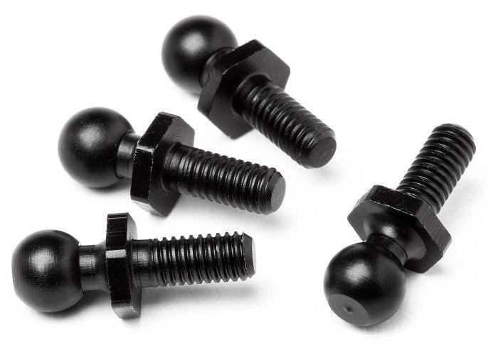 HPI Racing 106634 Metal Ball Stud 4.7x14mm Black (4) Nitro RS4 3 Evo - PowerHobby