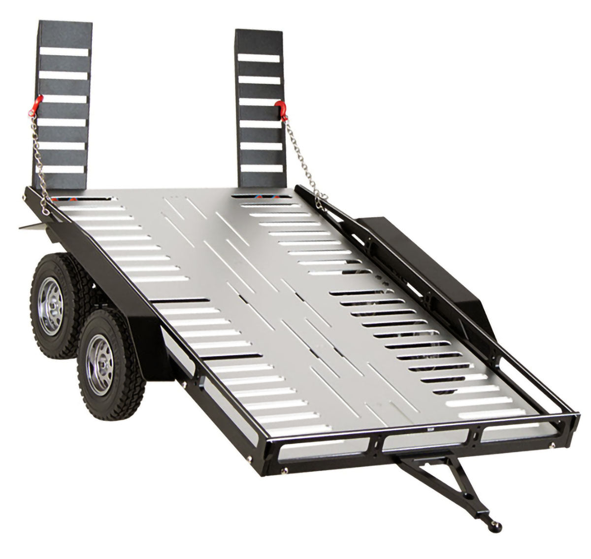 Powerhobby 1/10 CNC Machined Dual Axle Scale Truck Trailer Crawler Silver - PowerHobby