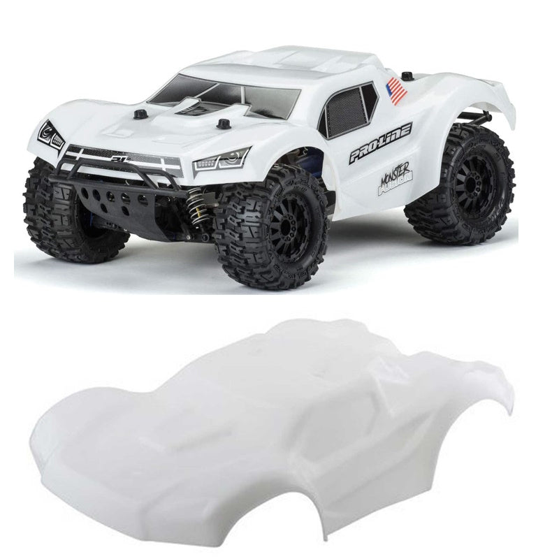 Pro-Line PRO349815 Pre-Cut Monster Fusion Bash Armor White Body: SCT - PowerHobby