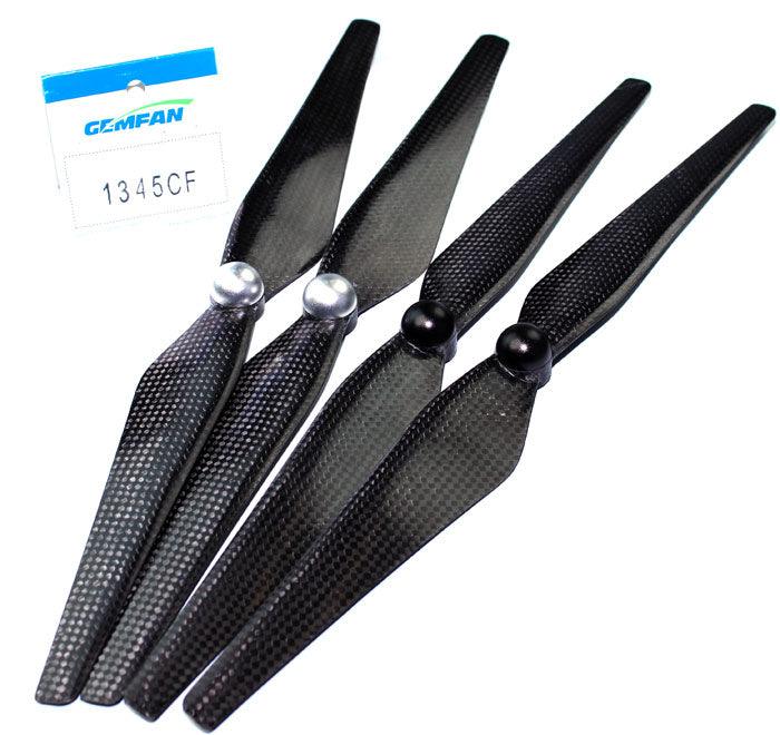 Gemfan DJI Inspire 1 1345 CW CCW Carbon Fiber Self Tightening Props 2 Pairs - PowerHobby