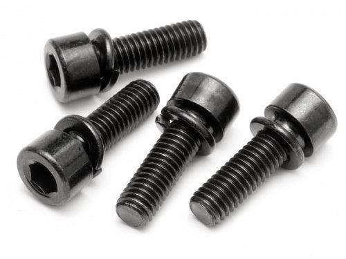 HPI Racing 15447 Cap Hd Screw M5x16mm w/Spring Washer (4pcs) - PowerHobby